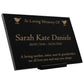 Granite Memorial Plaque, Robin Design, Personalised Engraved Tribute