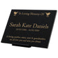 Granite Memorial Plaque, Robin Design, Personalised Engraved Tribute