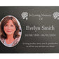 Photo Slate Memorial Plaque, Roses, Add a Portrait & Personalised Text | 35×25cm (14×10”)