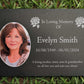 Photo Slate Memorial Plaque, Roses, Add a Portrait & Personalised Text | 35×25cm (14×10”)