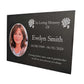 Photo Slate Memorial Plaque, Roses, Add a Portrait & Personalised Text | 35×25cm (14×10”)