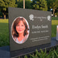 Photo Slate Memorial Plaque, Roses, Add a Portrait & Personalised Text | 35×25cm (14×10”)