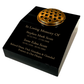Black Granite Sloping Memorial Desk with Vase for Two Names Free Personalised Gold Engraving