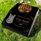 Cat Memorial Granite Photo Desk - Floral Design