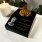 Black Granite Sloping Memorial Desk with Vase Engraved Photo Free Personalised Gold Engraving