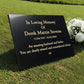Granite Memorial Plaque, Personalised, Stand Included
