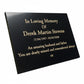 Granite Memorial Plaque, Personalised, Stand Included