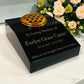 Black Granite Sloping Memorial Desk with Vase – Free Gold Engraving, 12x10x4"