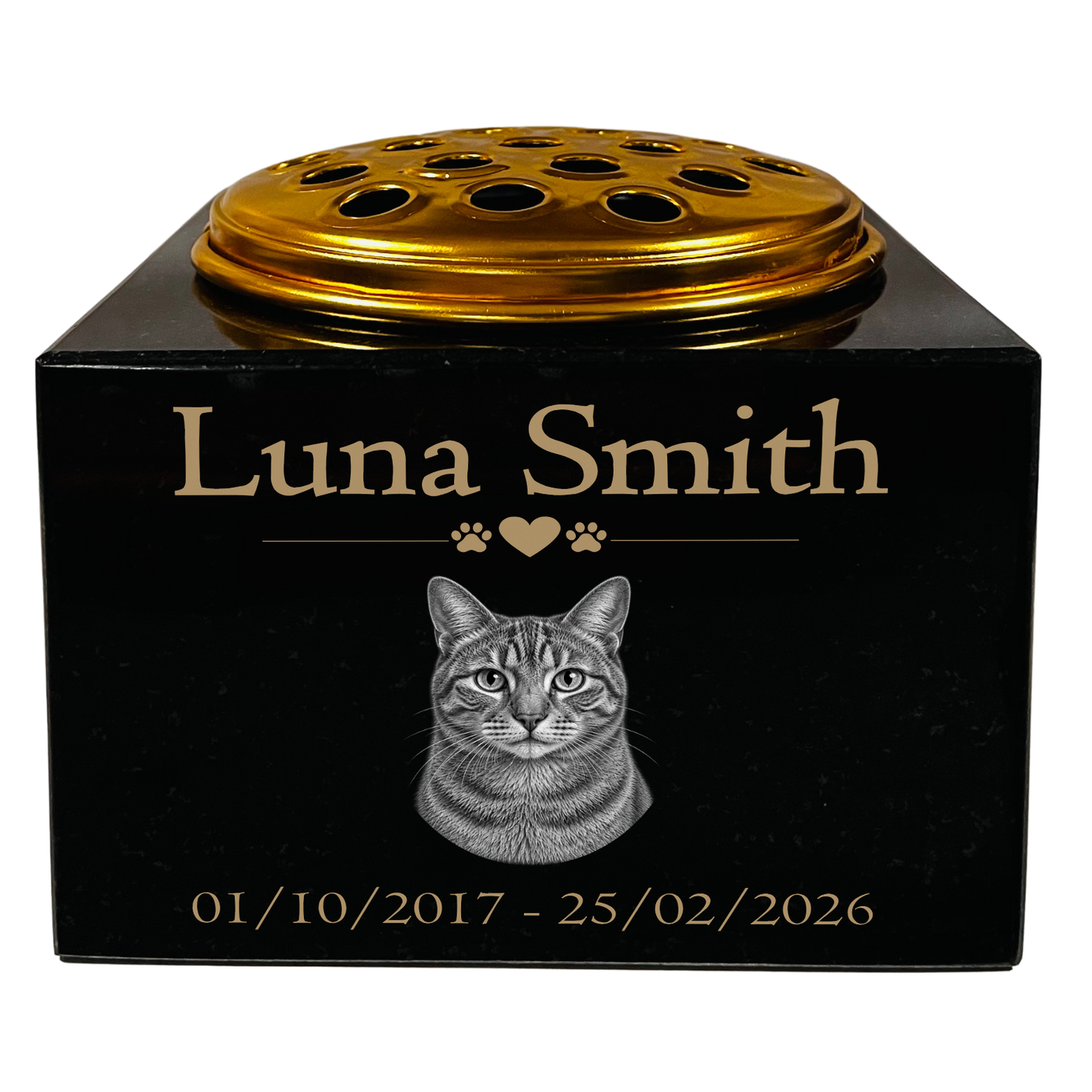 Cat Memorial Granie Photo Small Vase