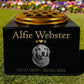 Dog Memorial Granite Photo Small Vase