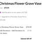 Christmas Flower Grave Vase