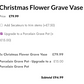 Christmas Flower Grave Vase