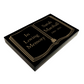 Granite Memorial Tablet with Book Design, Free Personalised Gold Engraving, Polished Black Granite