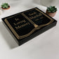 Granite Memorial Tablet with Book Design, Free Personalised Gold Engraving, Polished Black Granite