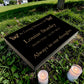 Granite Memorial Tablet with Butterfly Design, Free Personalised Gold Engraving, Polished Black Granite