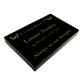 Granite Memorial Tablet with Butterfly Design, Free Personalised Gold Engraving, Polished Black Granite