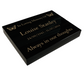 Granite Memorial Tablet with Butterfly Design, Free Personalised Gold Engraving, Polished Black Granite