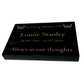 Granite Memorial Tablet with Butterfly Design, Free Personalised Gold Engraving, Polished Black Granite