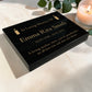 Granite Memorial Tablet with Candle Design, Free Personalised Gold Engraving, Polished Black Granite