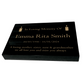 Granite Memorial Tablet with Candle Design, Free Personalised Gold Engraving, Polished Black Granite