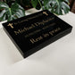Granite Memorial Tablet with Cross Design, Free Personalised Gold Engraving, Polished Black Granite