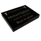 Granite Memorial Tablet with Cross Design, Free Personalised Gold Engraving, Polished Black Granite