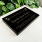 Granite Memorial Tablet with Daffodil Design, Free Personalised Gold Engraving, Polished Black Granite
