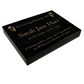 Granite Memorial Tablet with Daffodil Design, Free Personalised Gold Engraving, Polished Black Granite