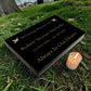 Granite Memorial Tablet with Dove Design, Free Personalised Gold Engraving, Polished Black Granite