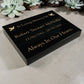 Granite Memorial Tablet with Dove Design, Free Personalised Gold Engraving, Polished Black Granite