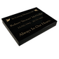 Granite Memorial Tablet with Dove Design, Free Personalised Gold Engraving, Polished Black Granite