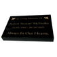 Granite Memorial Tablet with Dove Design, Free Personalised Gold Engraving, Polished Black Granite
