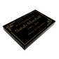 Granite Memorial Tablet with Floral Design, Free Personalised Gold Engraving, Polished Black Granite