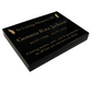 Granite Memorial Tablet with Feather Design, Free Personalised Gold Engraving, Polished Black Granite