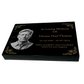 Granite Memorial Tablet with Floral Border, Engraved Photo, Free Personalised Gold Engraving, Polished Black Granite