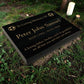Granite Memorial Tablet with Football Design, Free Personalised Gold Engraving, Polished Black Granite