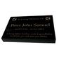 Granite Memorial Tablet with Football Design, Free Personalised Gold Engraving, Polished Black Granite