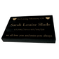 Granite Memorial Tablet with Heart Design, Free Personalised Gold Engraving, Polished Black Granite