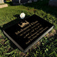 Granite Memorial Tablet with Islamic Design 2, Free Personalised Gold Engraving, Polished Black Granite