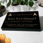 Granite Memorial Tablet with Praying Hands Design, Free Personalised Gold Engraving, Polished Black Granite