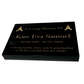 Granite Memorial Tablet with Praying Hands Design, Free Personalised Gold Engraving, Polished Black Granite