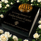 Black Granite Sloping Memorial Desk with Vase – Tree of Life, Free Gold Engraving, 12x10x4"