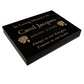 Granite Memorial Tablet with Rose Design, Free Personalised Gold Engraving, Polished Black Granite