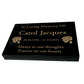 Granite Memorial Tablet with Rose Design, Free Personalised Gold Engraving, Polished Black Granite