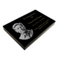 Granite Memorial Tablet, Engraved Photo, Free Personalised Gold Engraving, Polished Black Granite