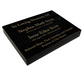 Granite Memorial Tablet for Two Names, Free Personalised Gold Engraving, Polished Black Granite