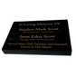Granite Memorial Tablet for Two Names, Free Personalised Gold Engraving, Polished Black Granite
