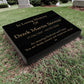 Granite Memorial Tablet Free Personalised Gold Engraving Polished Black Granite