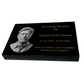 Granite Memorial Tablet, Engraved Photo, Free Personalised Gold Engraving, Polished Black Granite