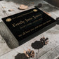 Granite Memorial Tablet with Sunflower Design, Free Personalised Gold Engraving, Polished Black Granite